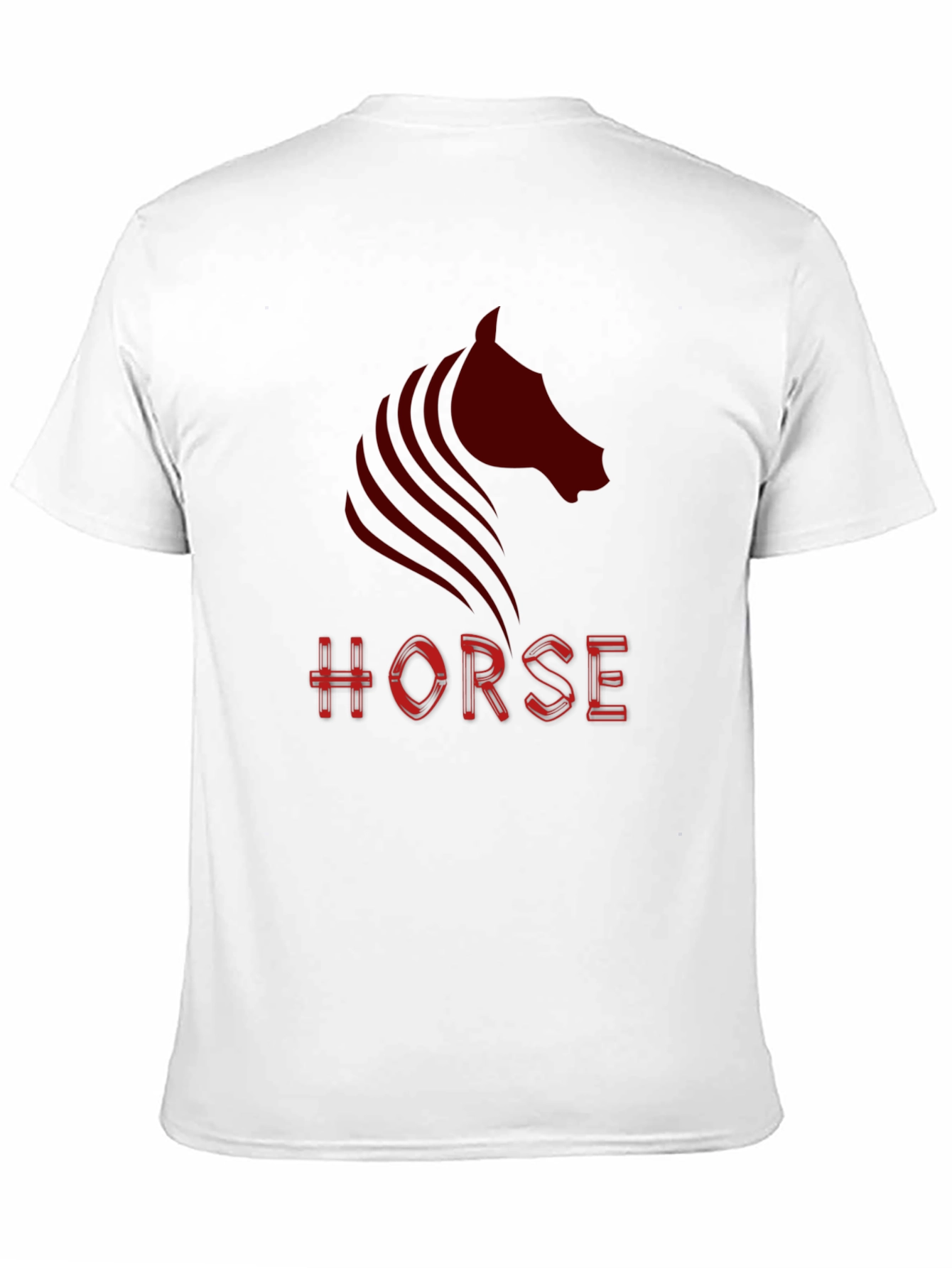Mens Black Horse Graphic T-Shirt