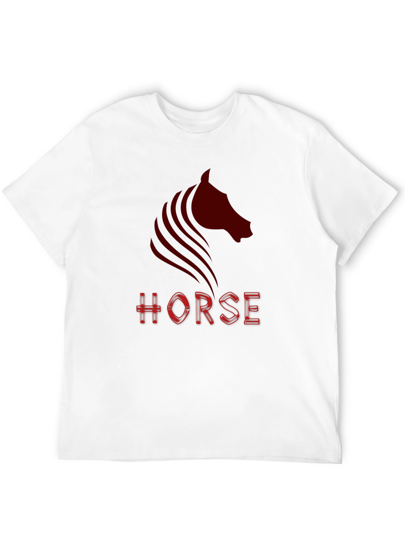 Mens Black Horse Graphic T-Shirt