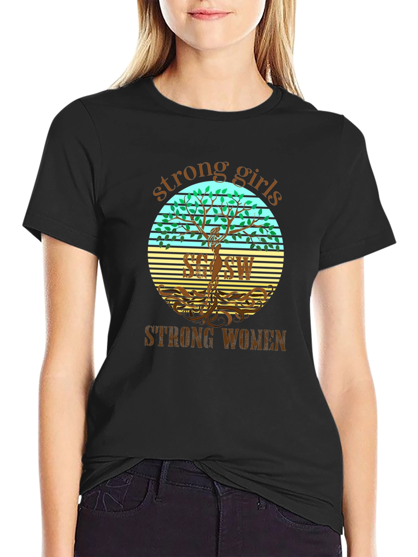 Strong Girls Strong Women Graphic T-Shirt