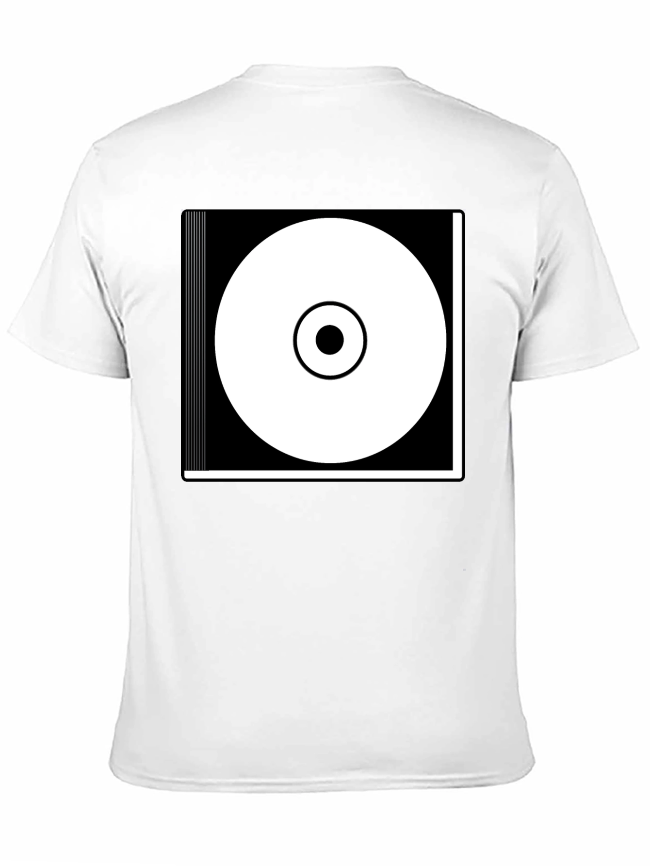 Modern Graphic Tee - Black & White Circle Design