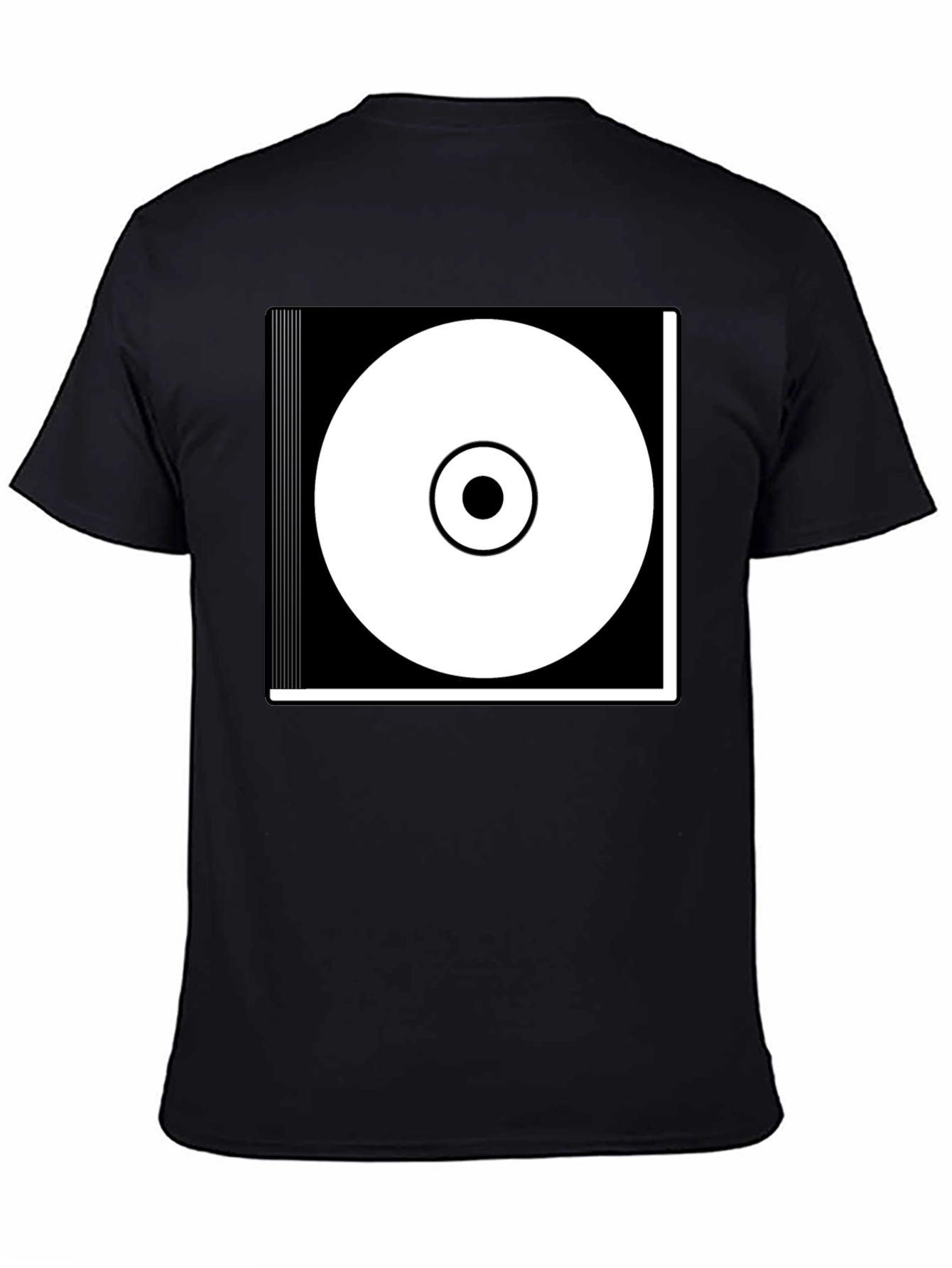 Modern Graphic Tee - Black & White Circle Design
