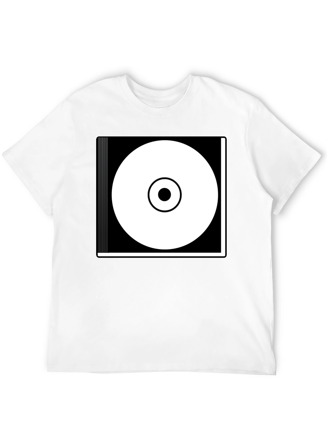Modern Graphic Tee - Black & White Circle Design