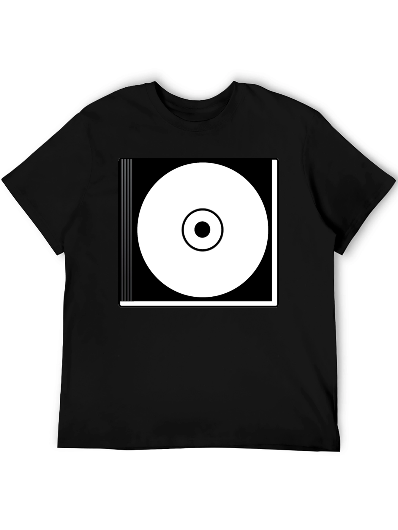 Modern Graphic Tee - Black & White Circle Design
