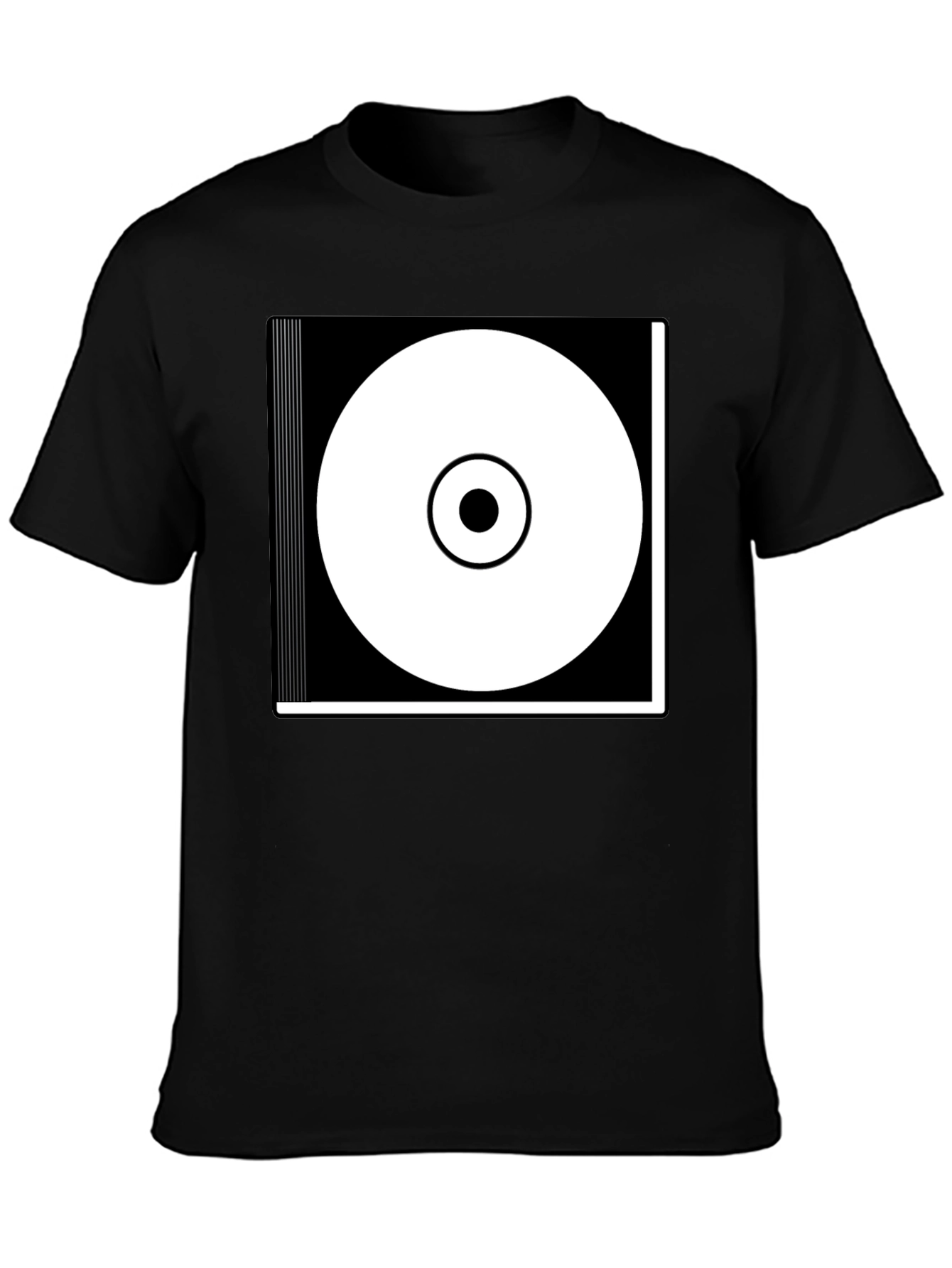 Modern Graphic Tee - Black & White Circle Design
