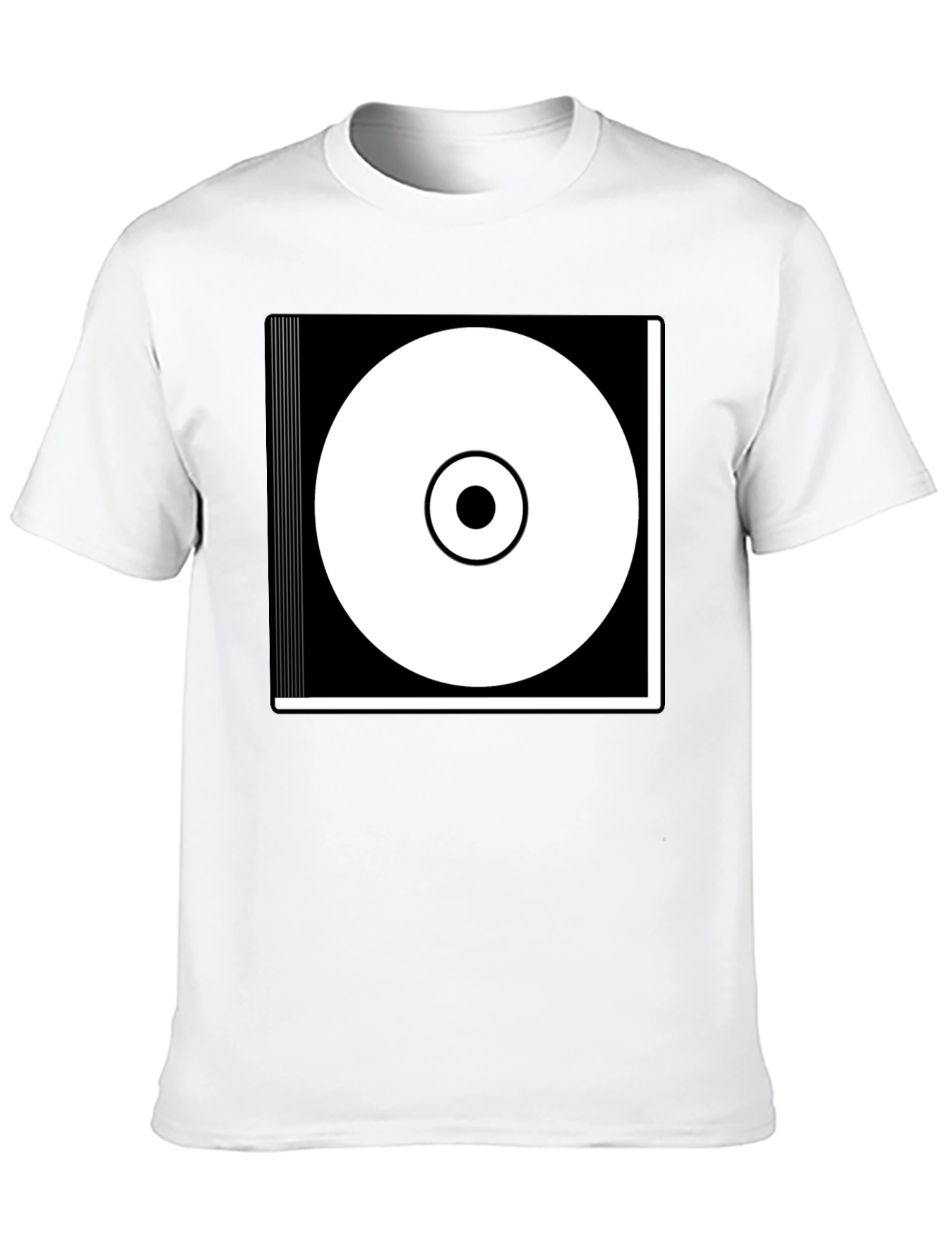 Modern Graphic Tee - Black & White Circle Design