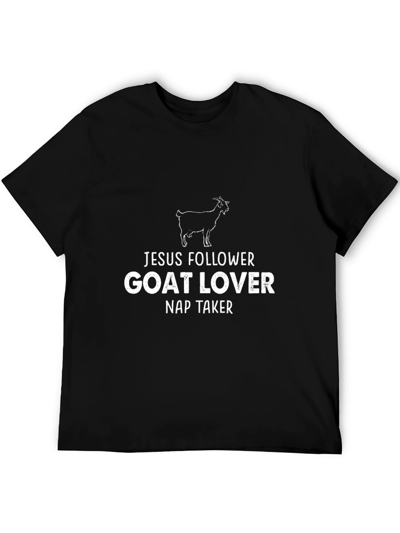 Jesus Follower Goat Lover Nap Taker Graphic Tee