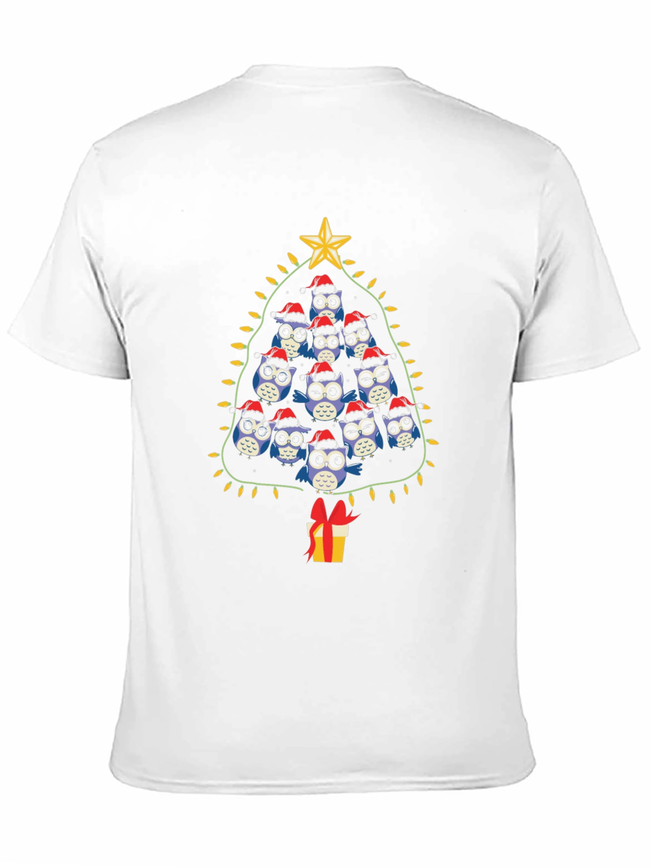 Festive Owl Christmas Tree T-Shirt
