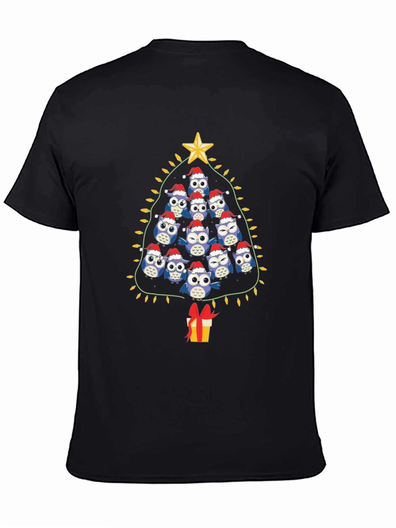 Festive Owl Christmas Tree T-Shirt