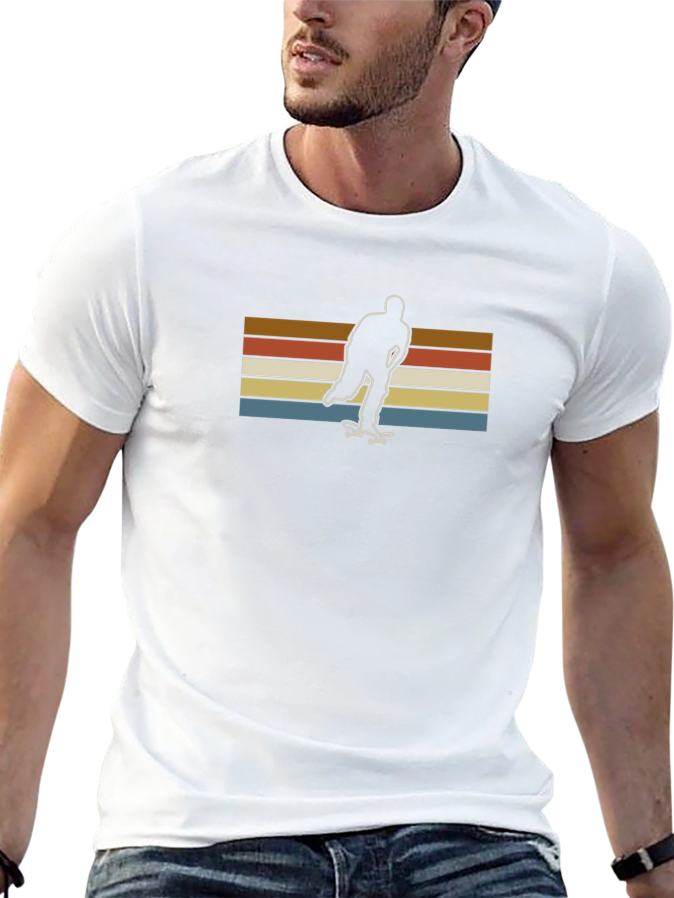 Retro Skateboarder Graphic T-Shirt