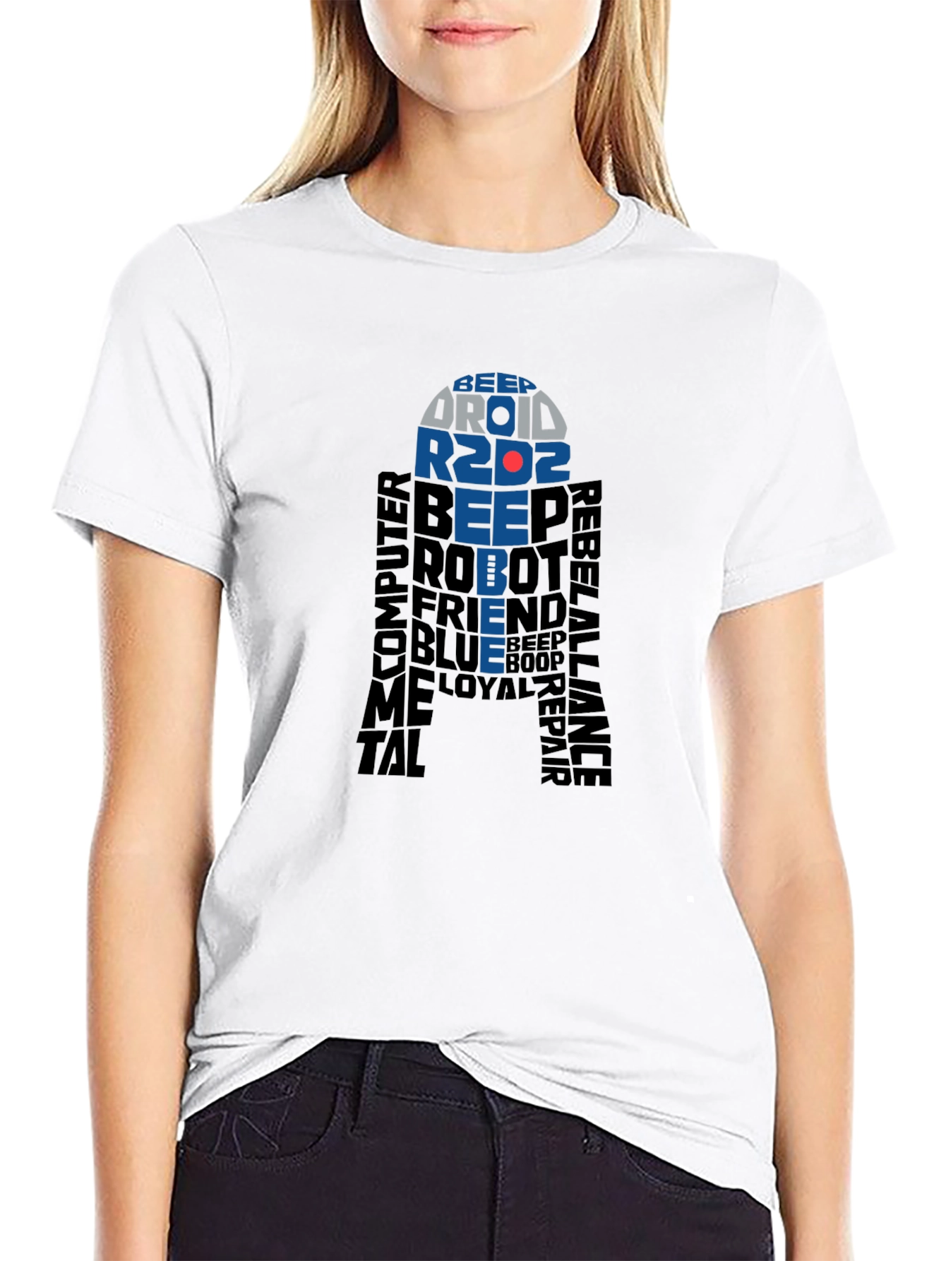 Star Wars R2D2 Word Art T-Shirt