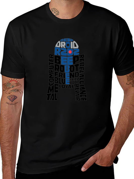 Star Wars R2D2 Word Art T-Shirt