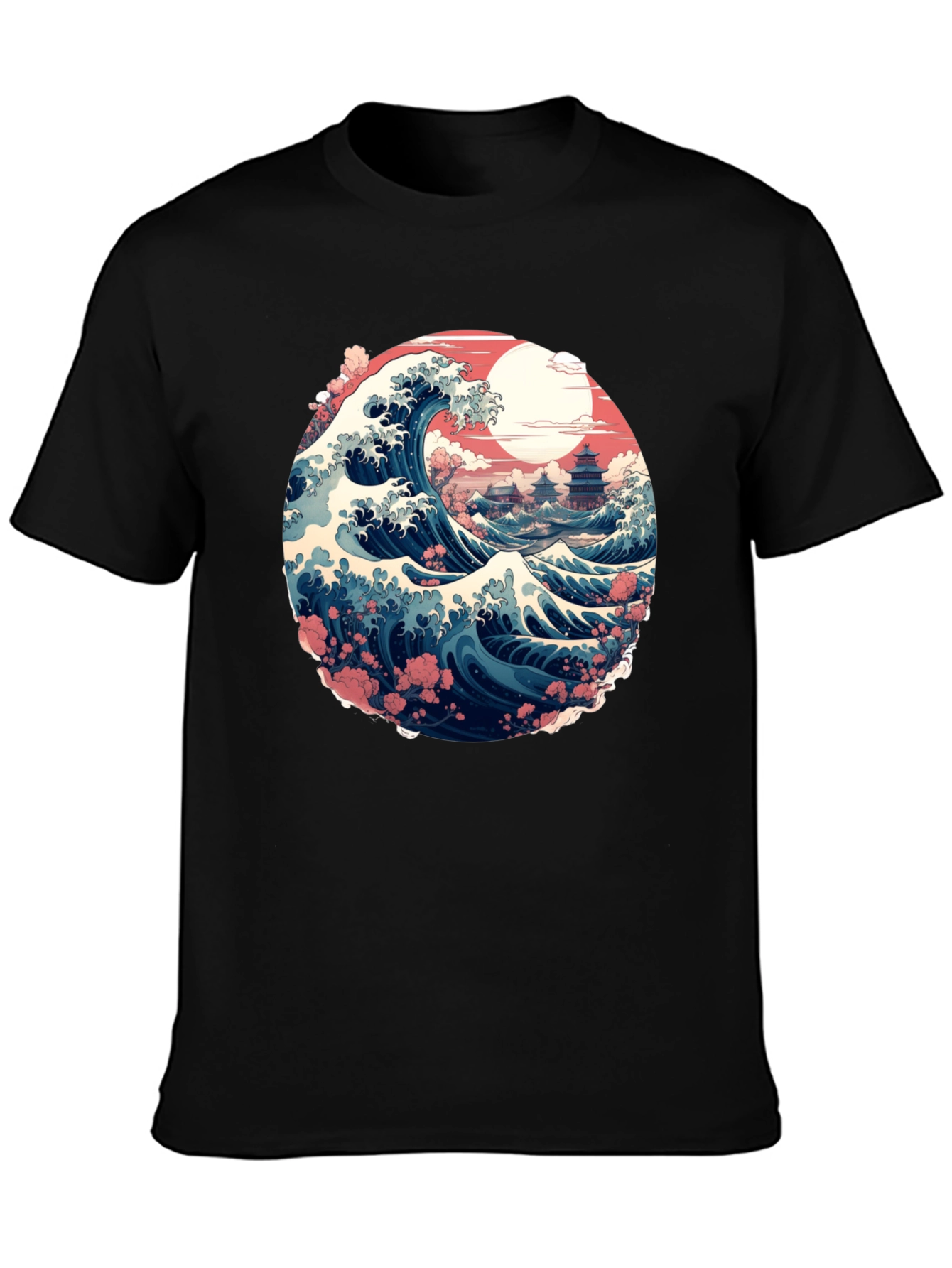 Great Wave Graphic Tee - Stylish Art Shirt