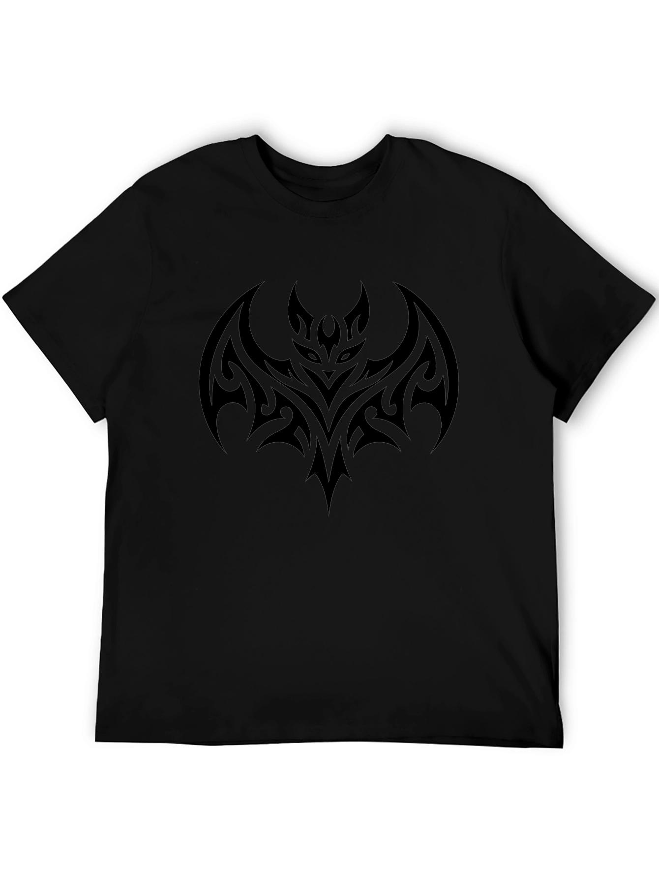 Tribal Bat Graphic Black T-Shirt