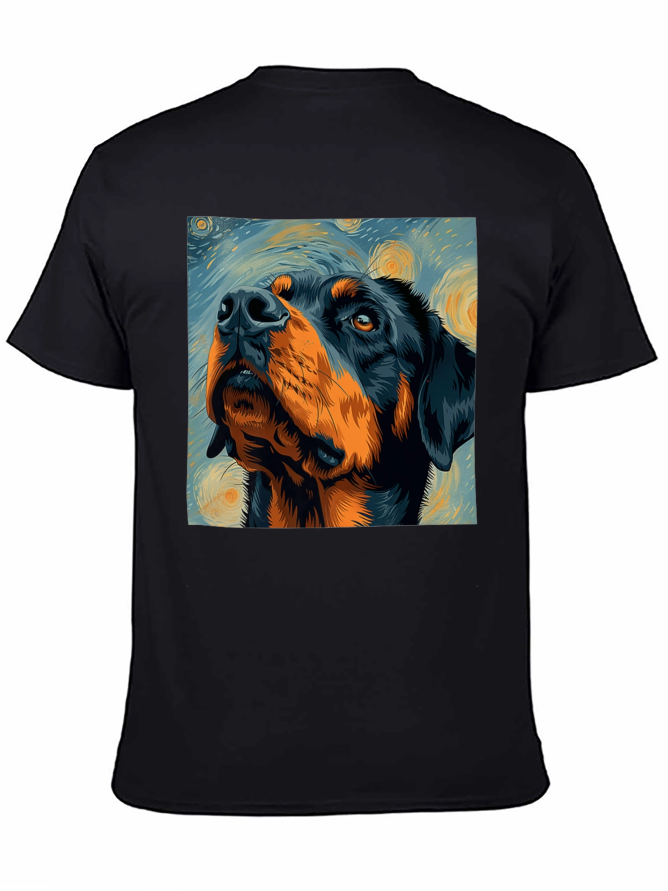 Rottweiler Starry Night Black T-Shirt