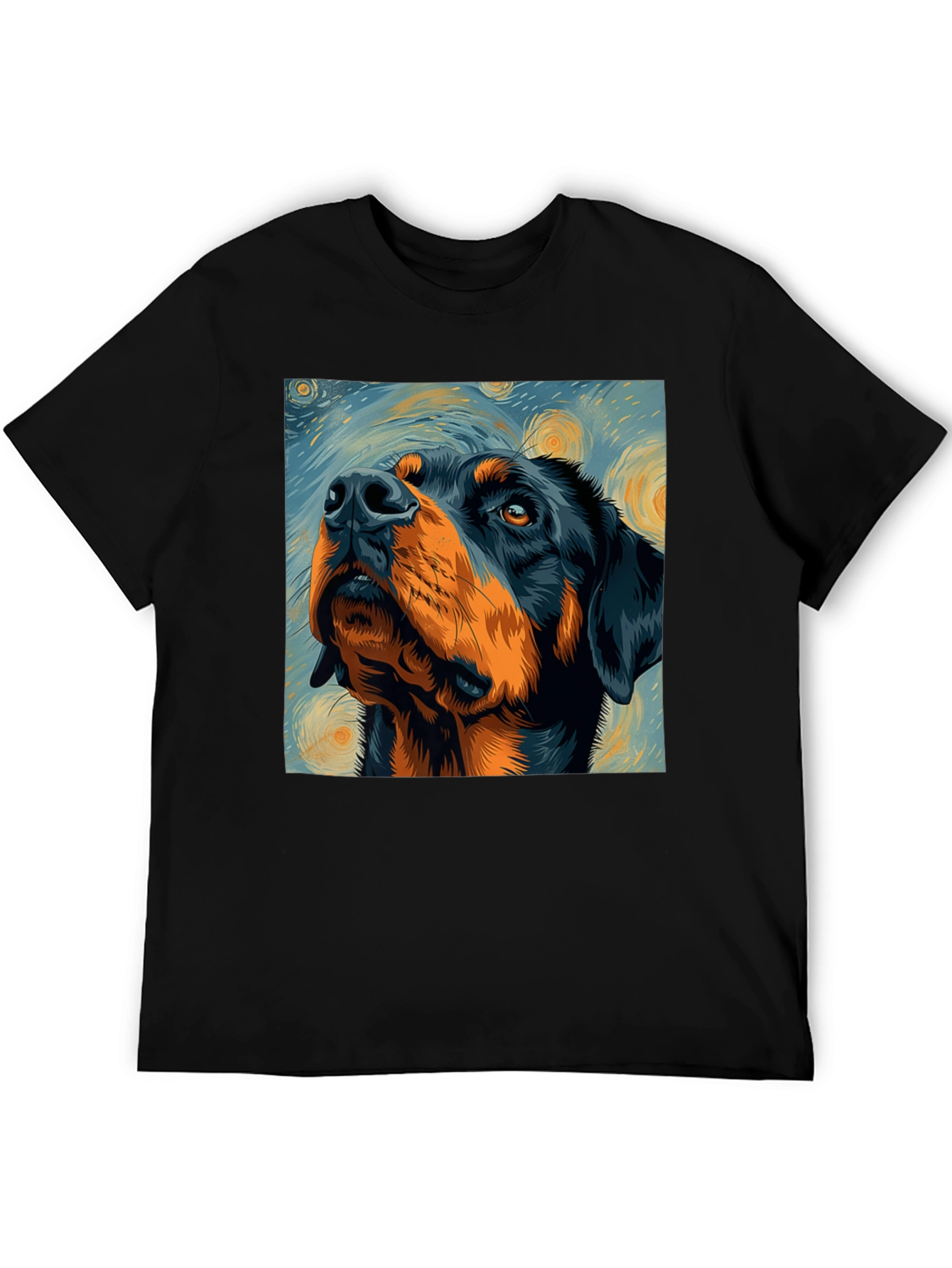 Rottweiler Starry Night Black T-Shirt