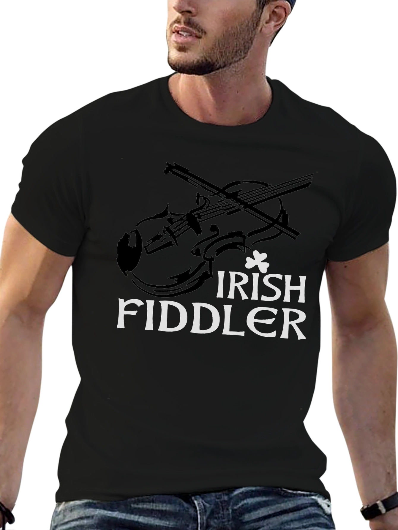 Irish Fiddler Graphic T-Shirt - St. Patricks Day
