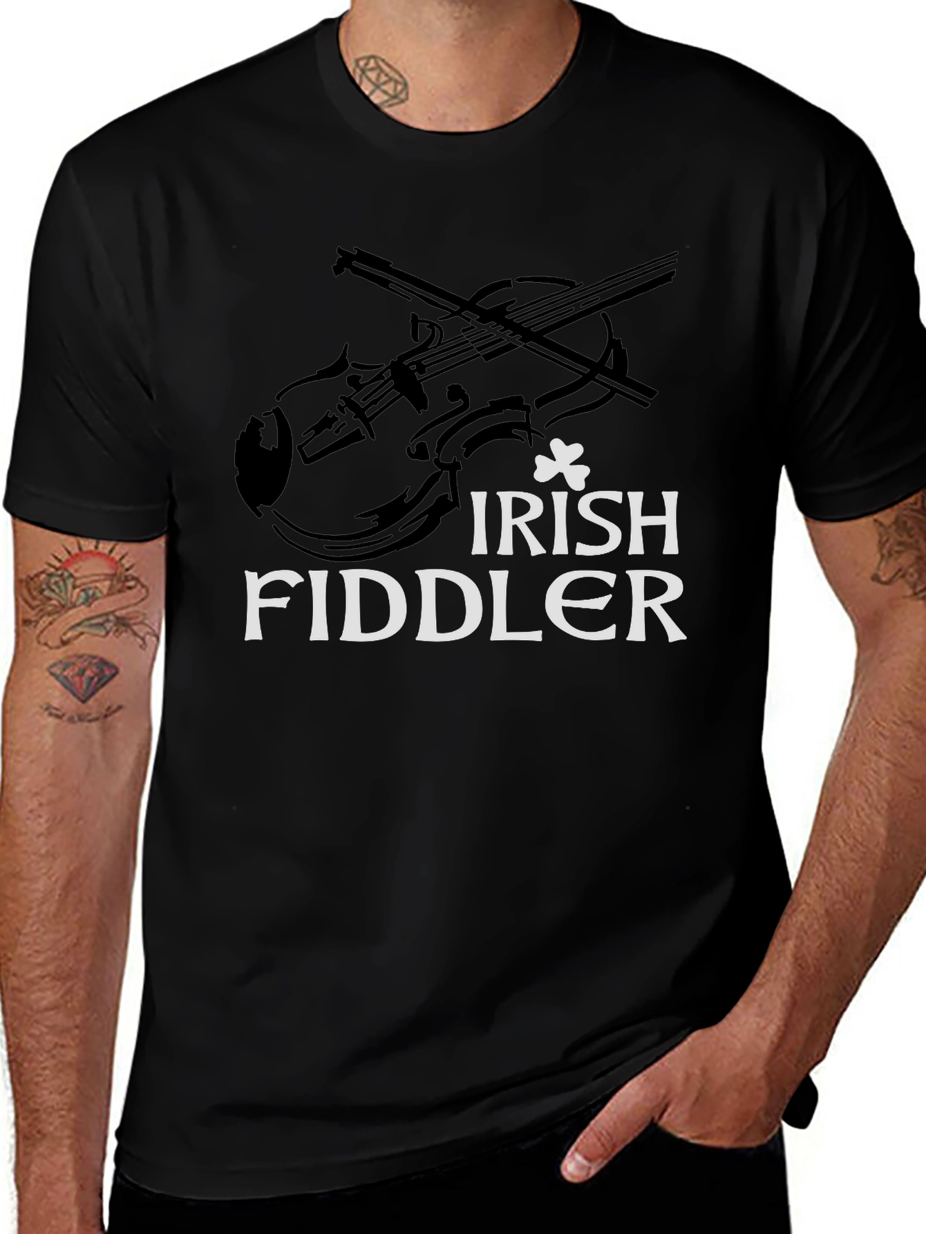 Irish Fiddler Graphic T-Shirt - St. Patricks Day