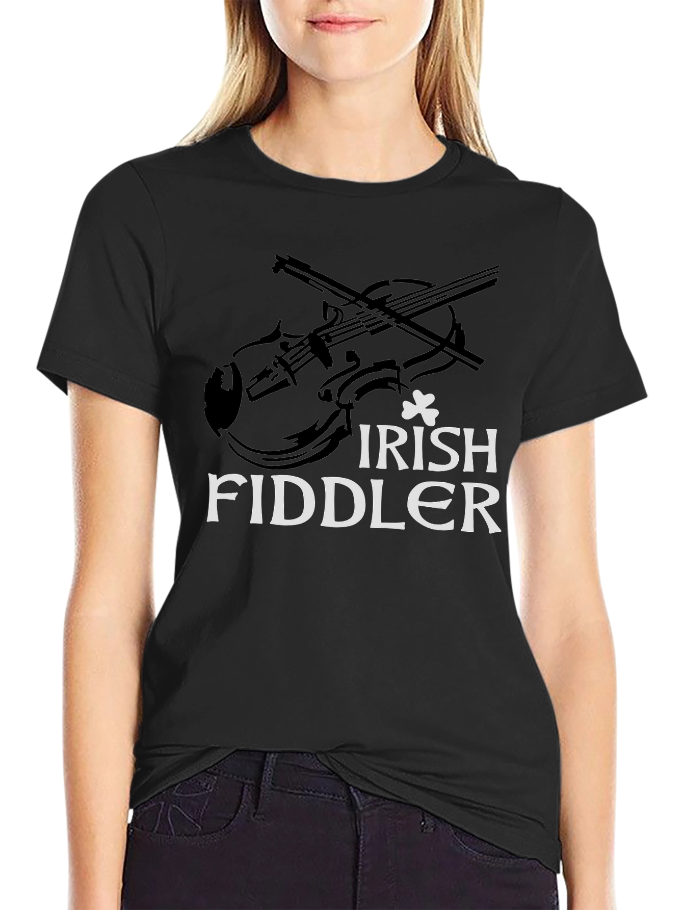 Irish Fiddler Graphic T-Shirt - St. Patricks Day
