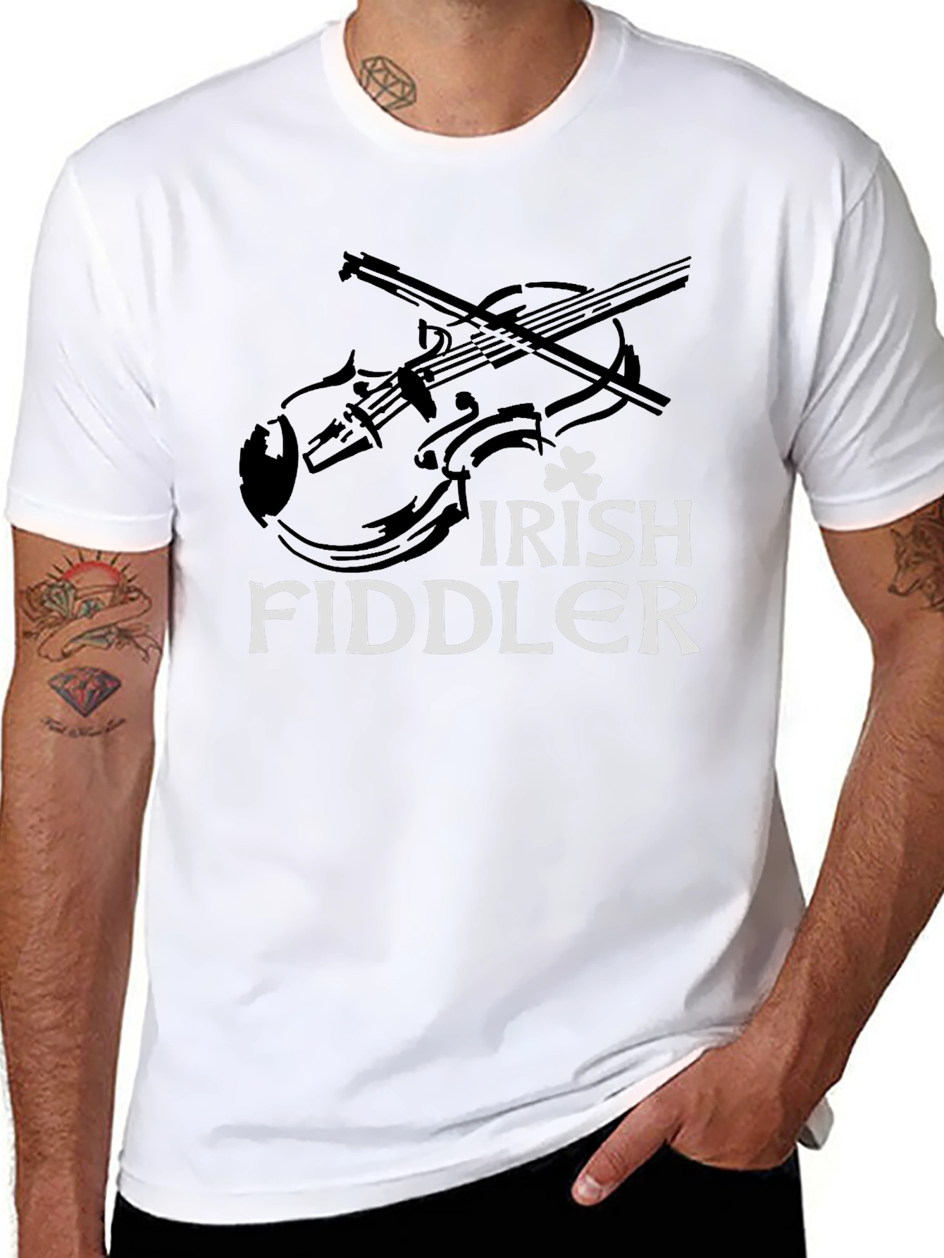 Irish Fiddler Graphic T-Shirt - St. Patricks Day
