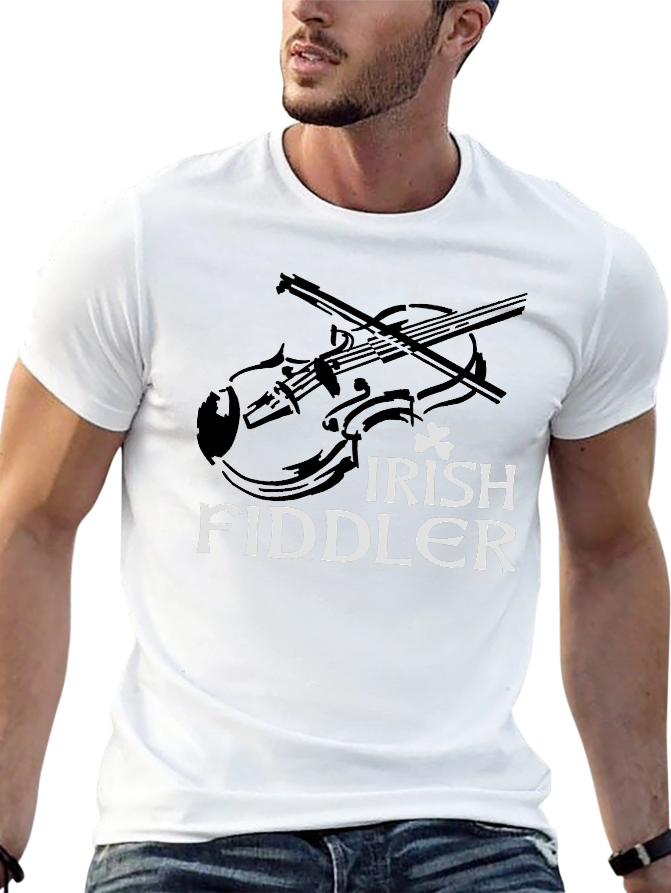 Irish Fiddler Graphic T-Shirt - St. Patricks Day