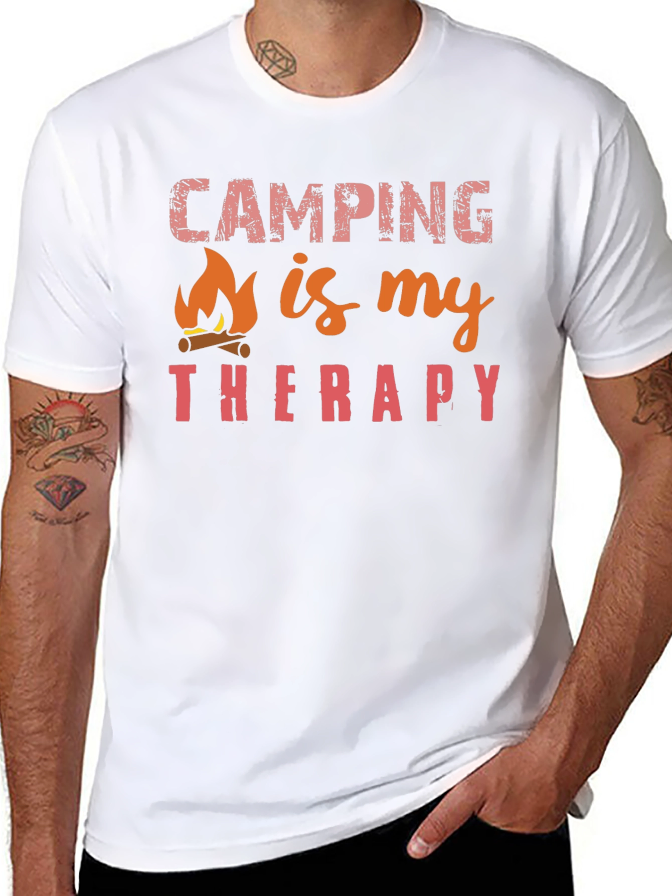 Camping Is My Therapy Graphic T-Shirt
