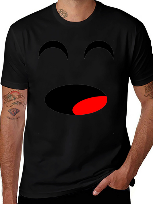 Funny Face Graphic T-Shirt - Black