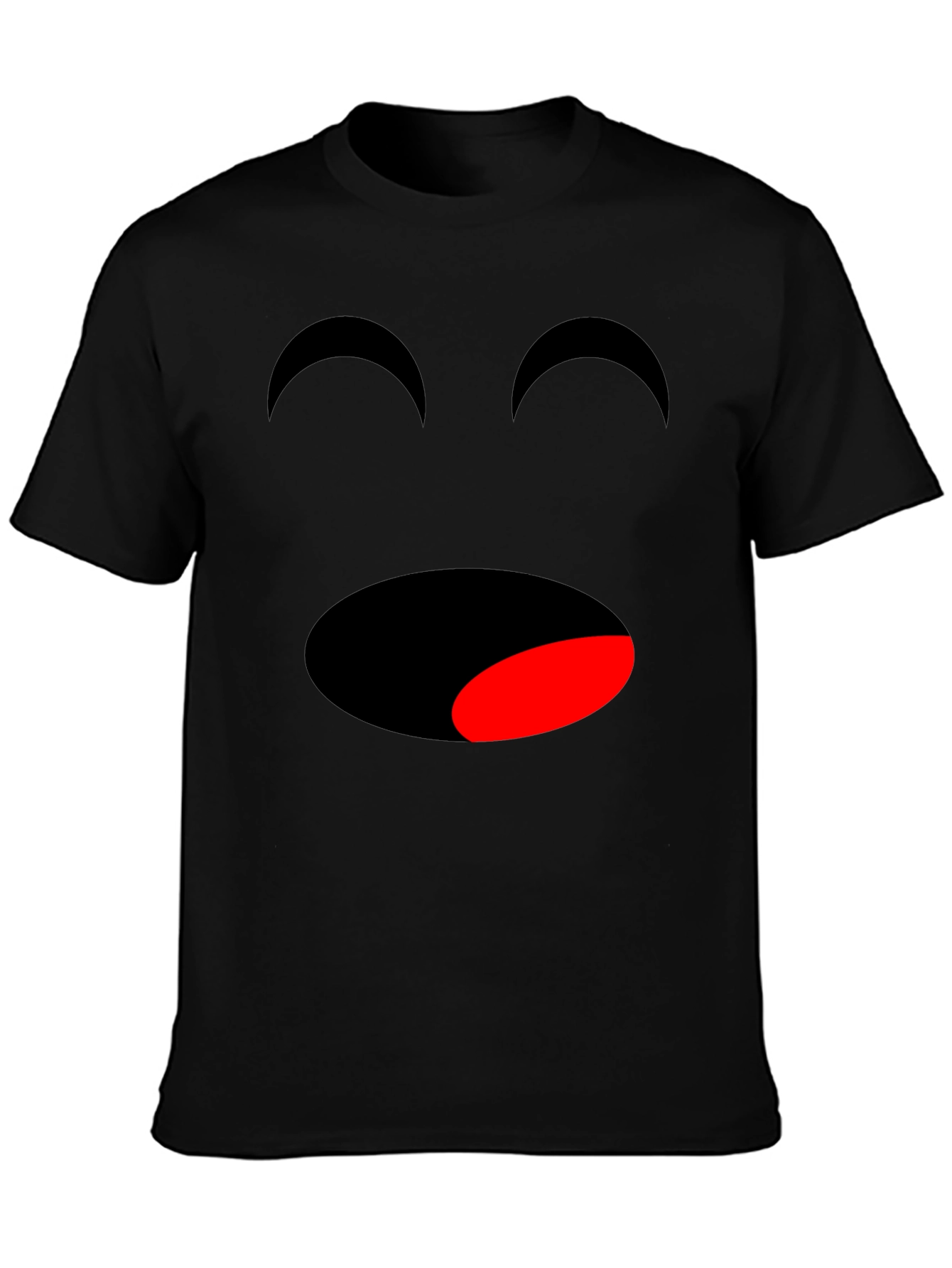 Funny Face Graphic T-Shirt - Black