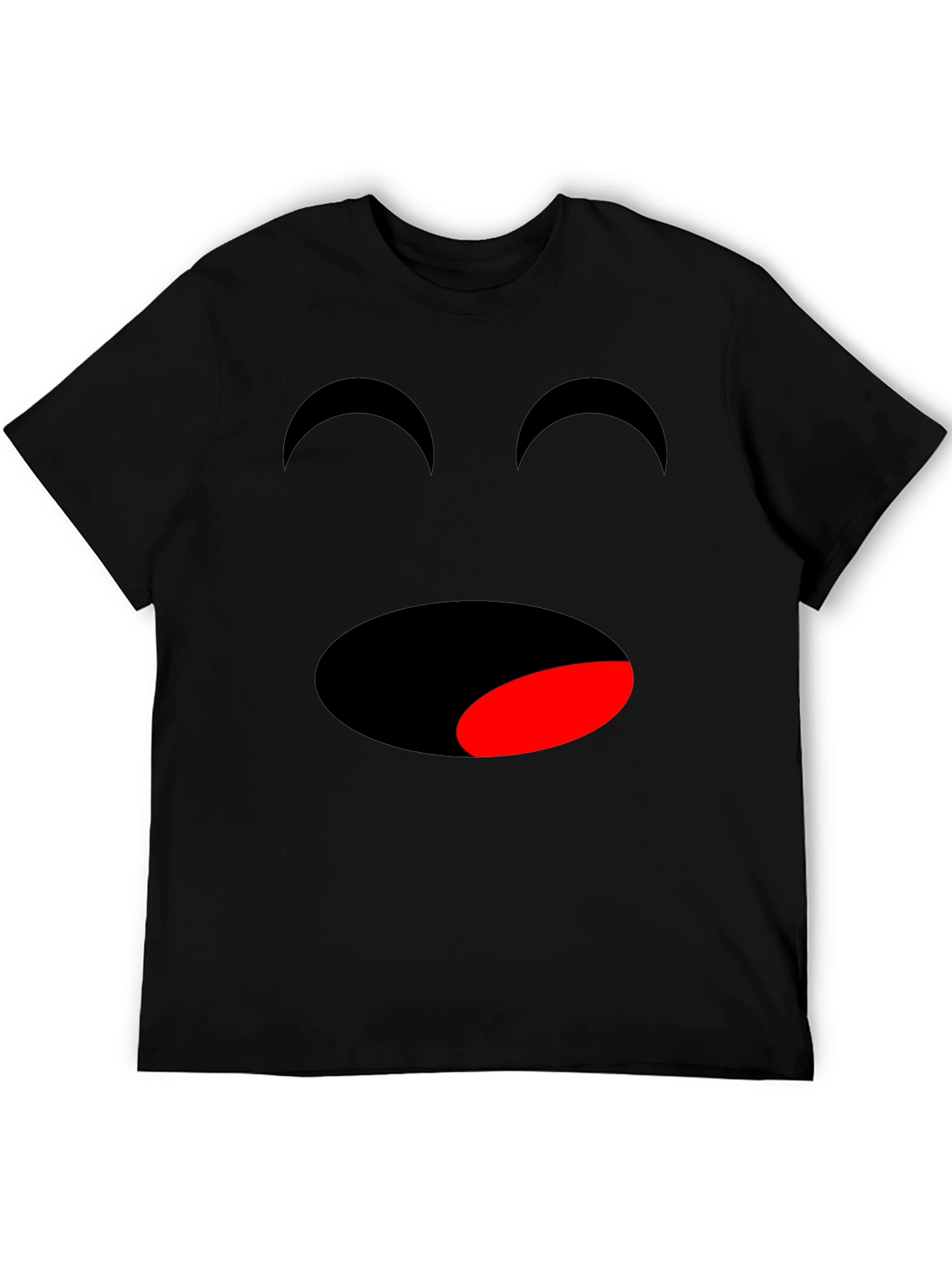Funny Face Graphic T-Shirt - Black