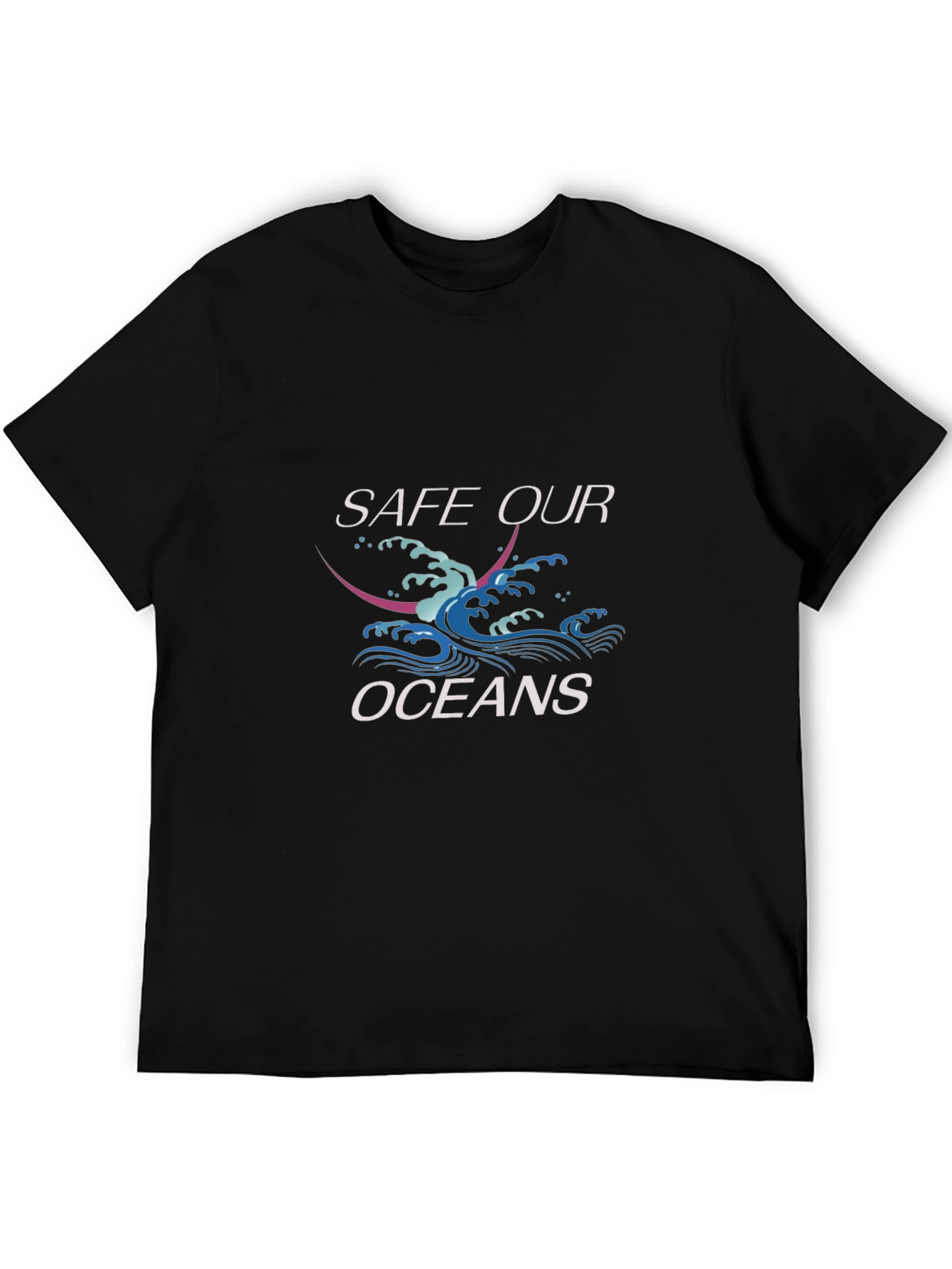 Save Our Oceans Graphic Print Crewneck T-Shirt