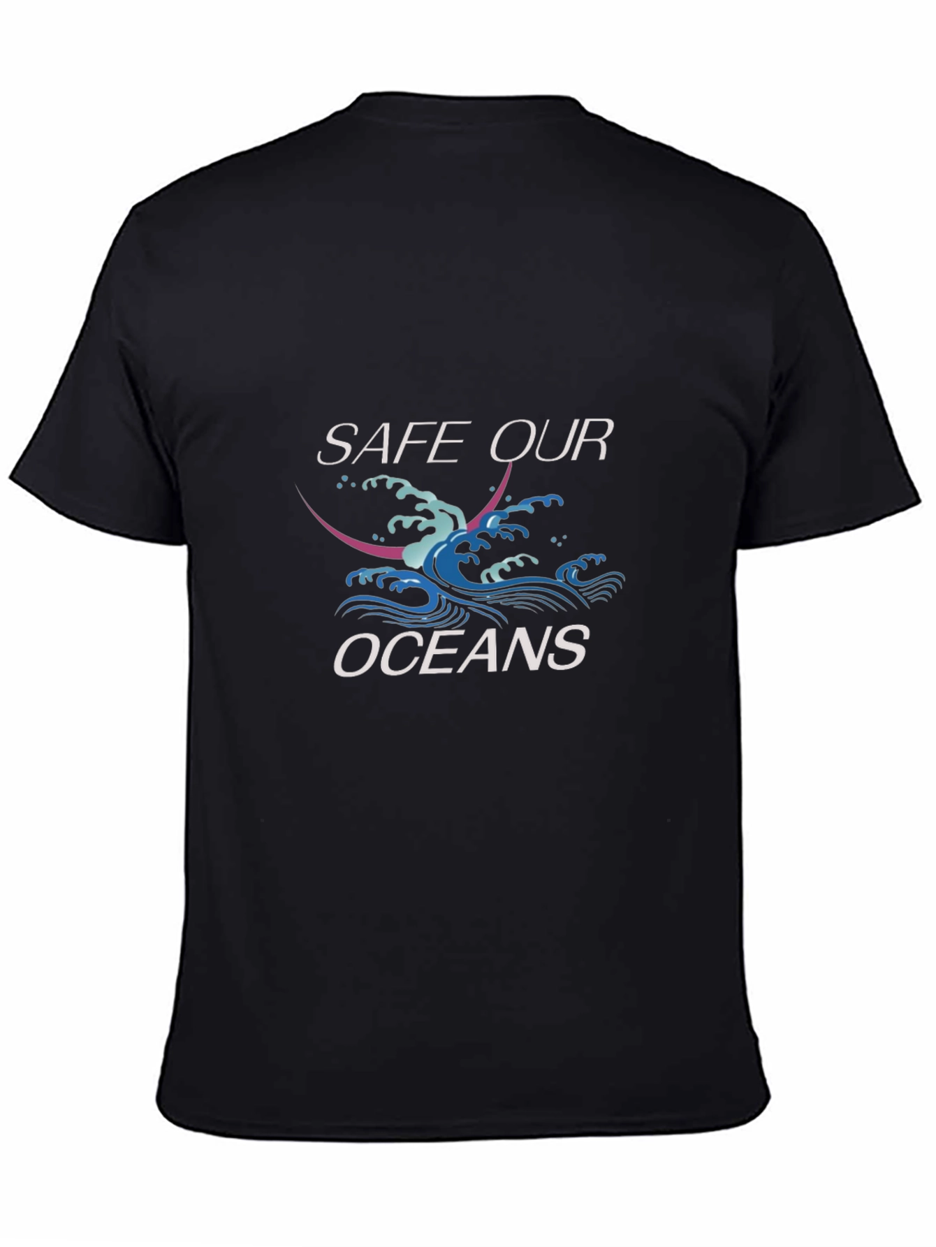 Save Our Oceans Graphic Print Crewneck T-Shirt