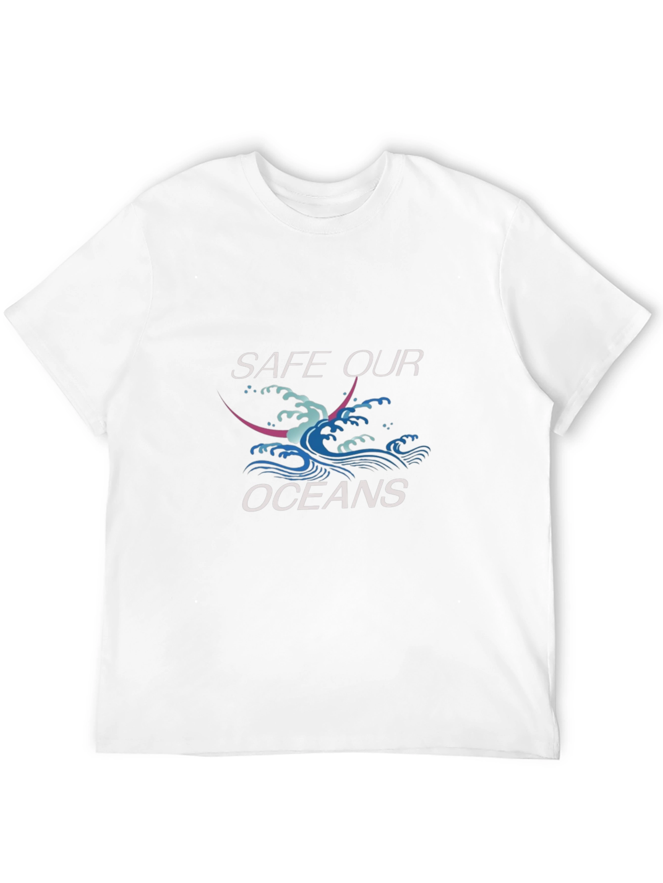 Save Our Oceans Graphic Print Crewneck T-Shirt