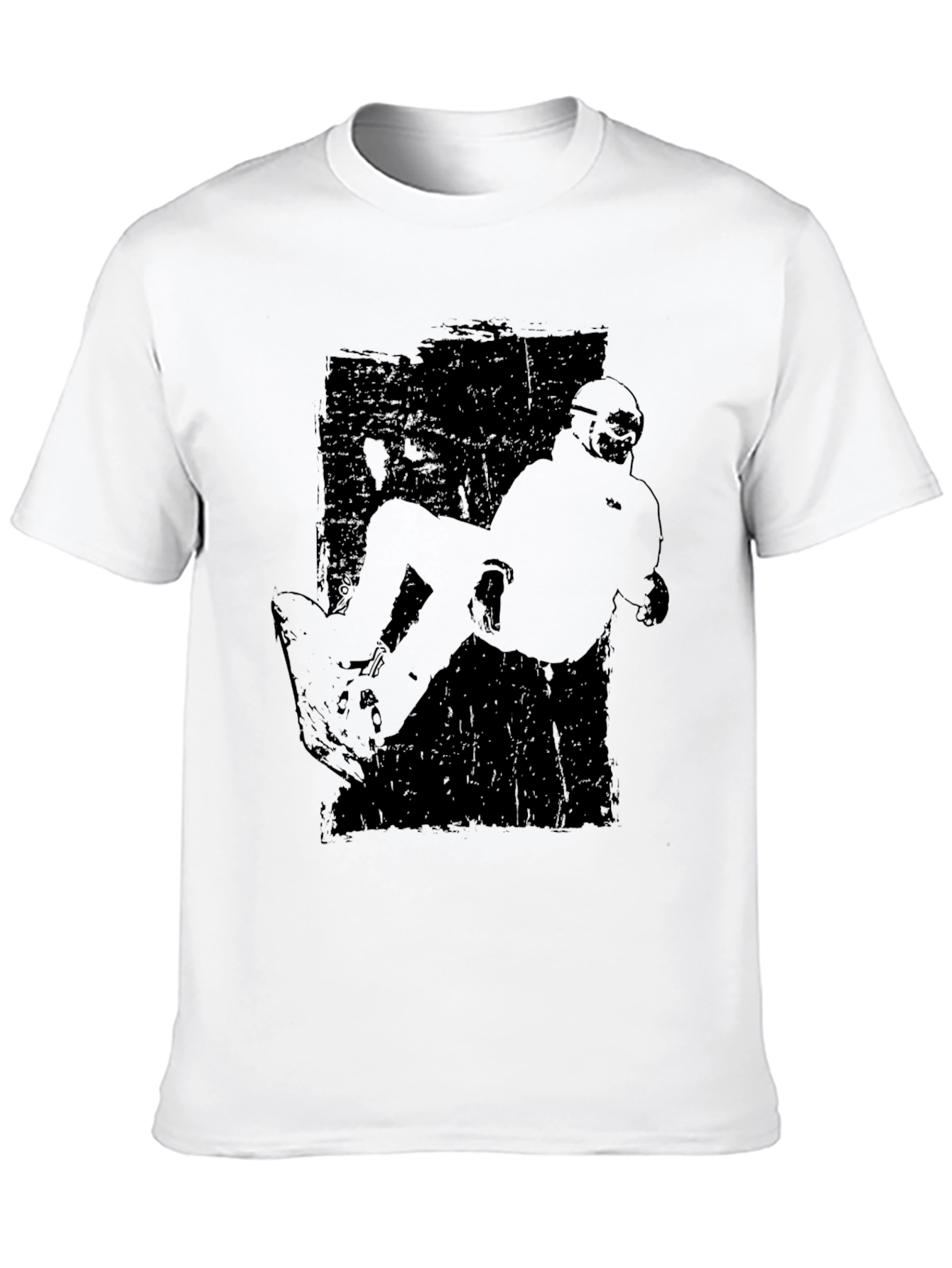 Black T-Shirt with Snowboarder Graphic