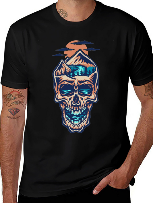 Skull Mountain Graphic Tee - Unique Design