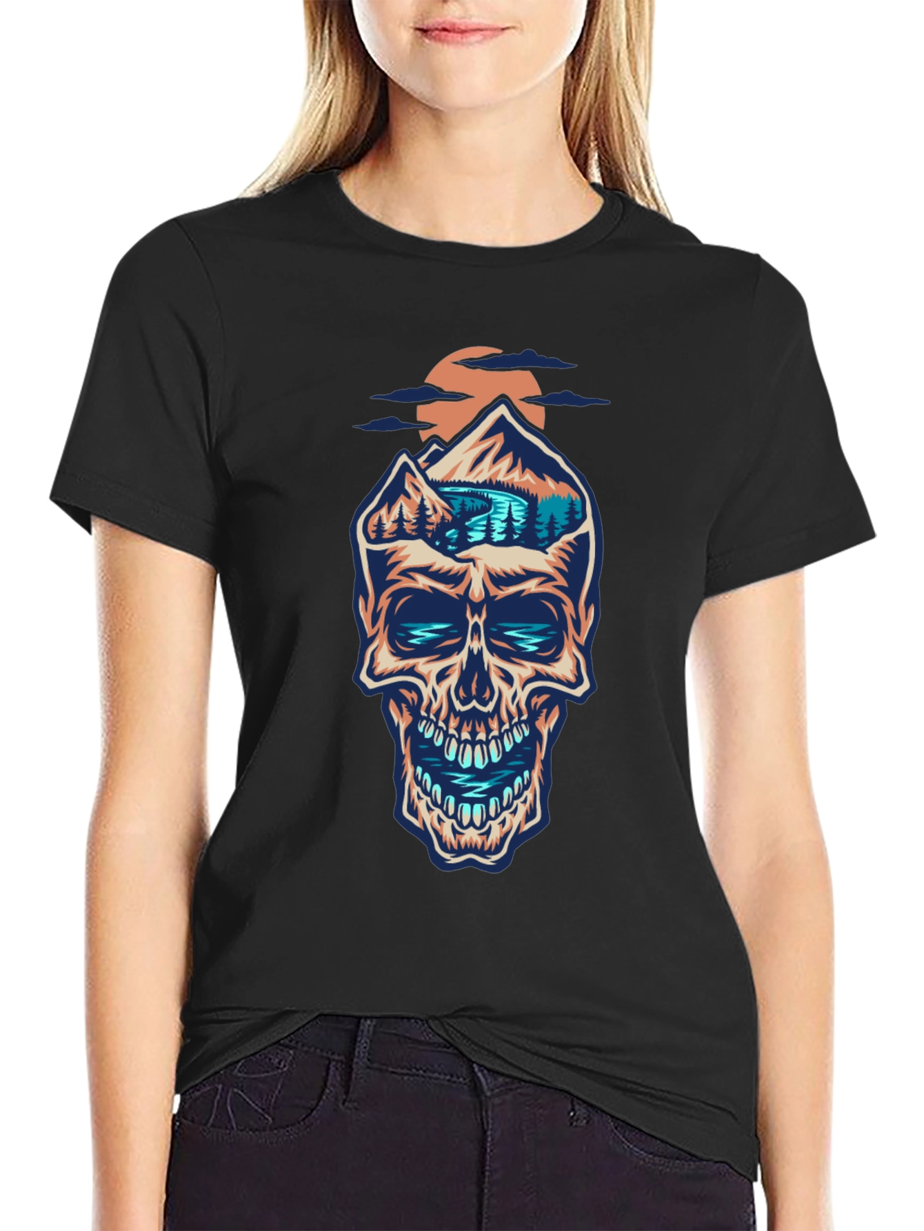 Skull Mountain Graphic Tee - Unique Design