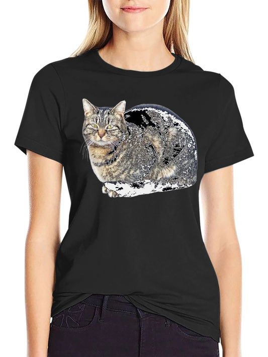 Cat Graphic Black T-Shirt