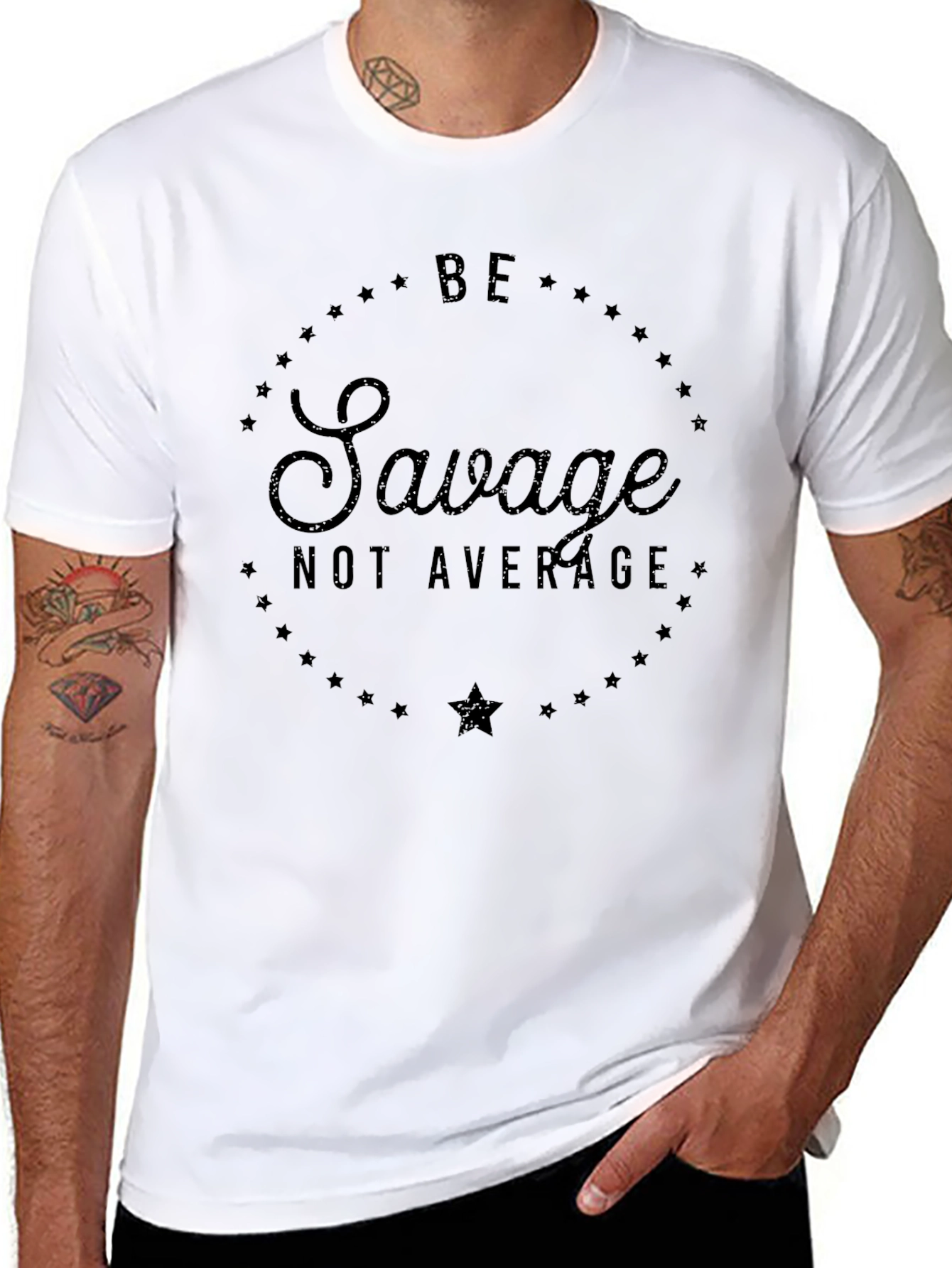 Be Savage Tee - Mens Black Graphic T-Shirt
