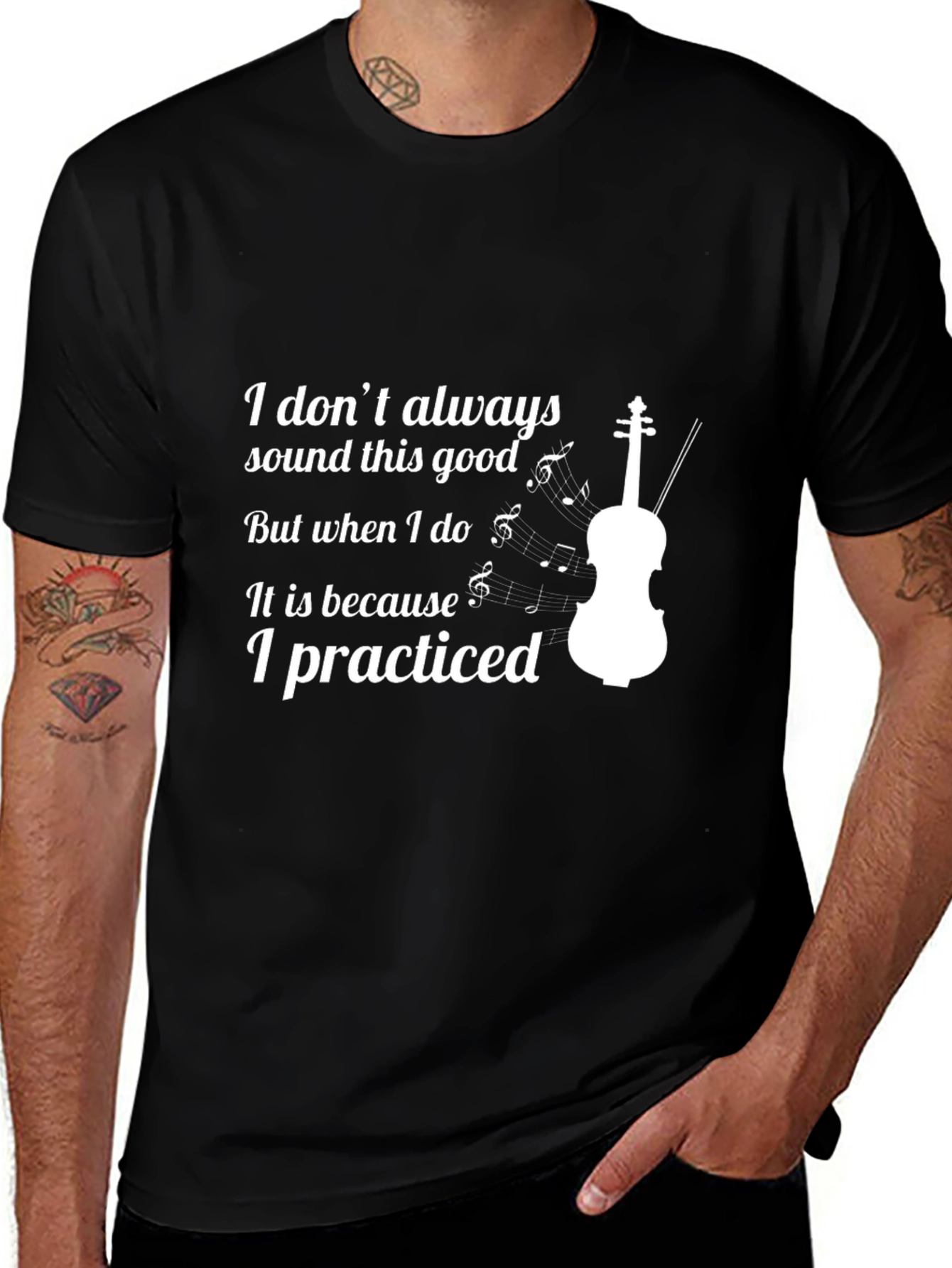 Violin Practice T-Shirt - Musician Gift