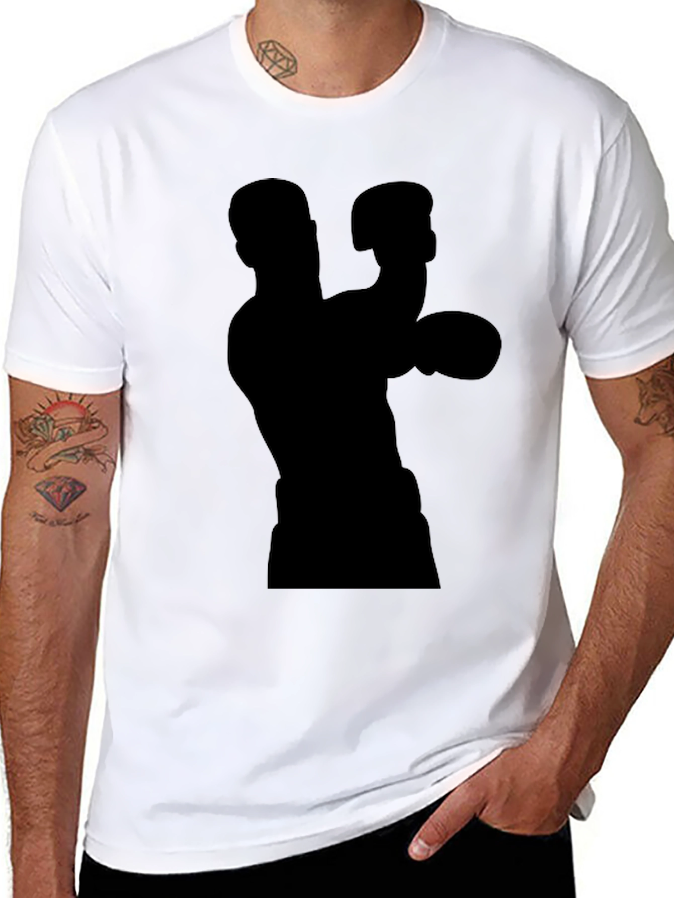 Dad & Kid Silhouette Black T-Shirt