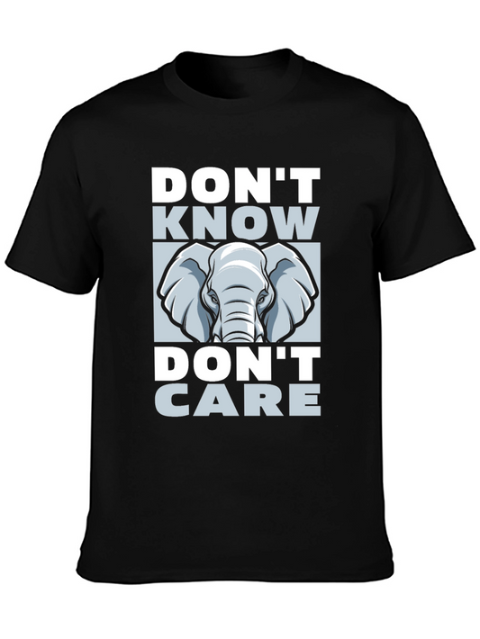 Dont Know Dont Care Elephant Graphic Tee