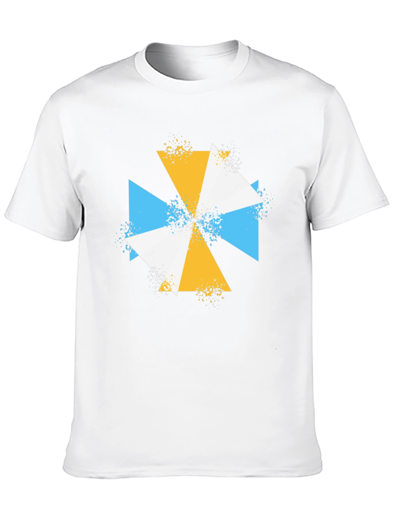 Geometric Triangle T-Shirt - Modern Abstract Design