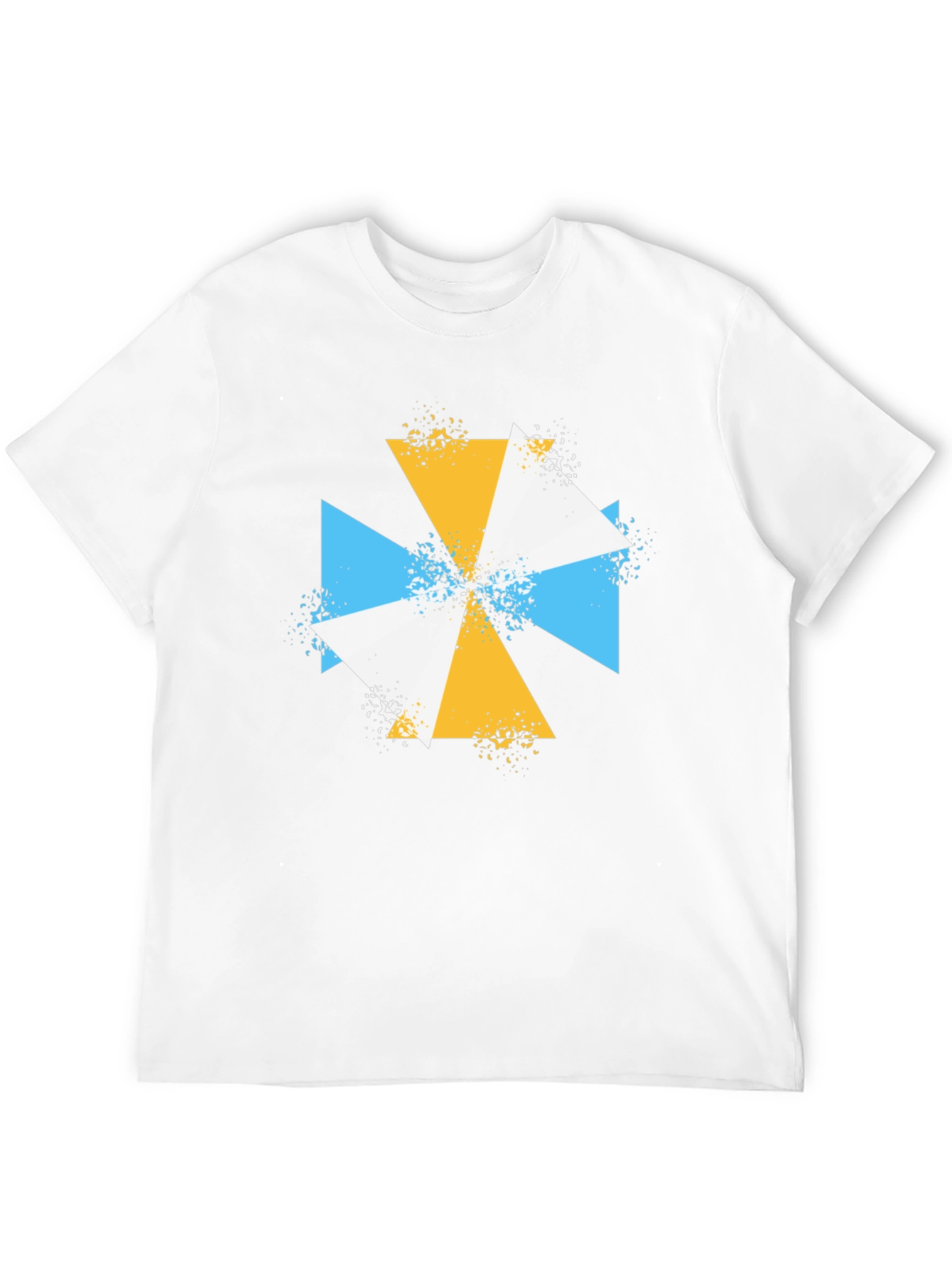 Geometric Triangle T-Shirt - Modern Abstract Design
