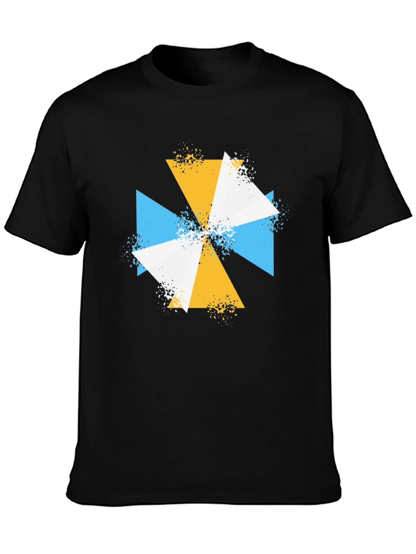 Geometric Triangle T-Shirt - Modern Abstract Design