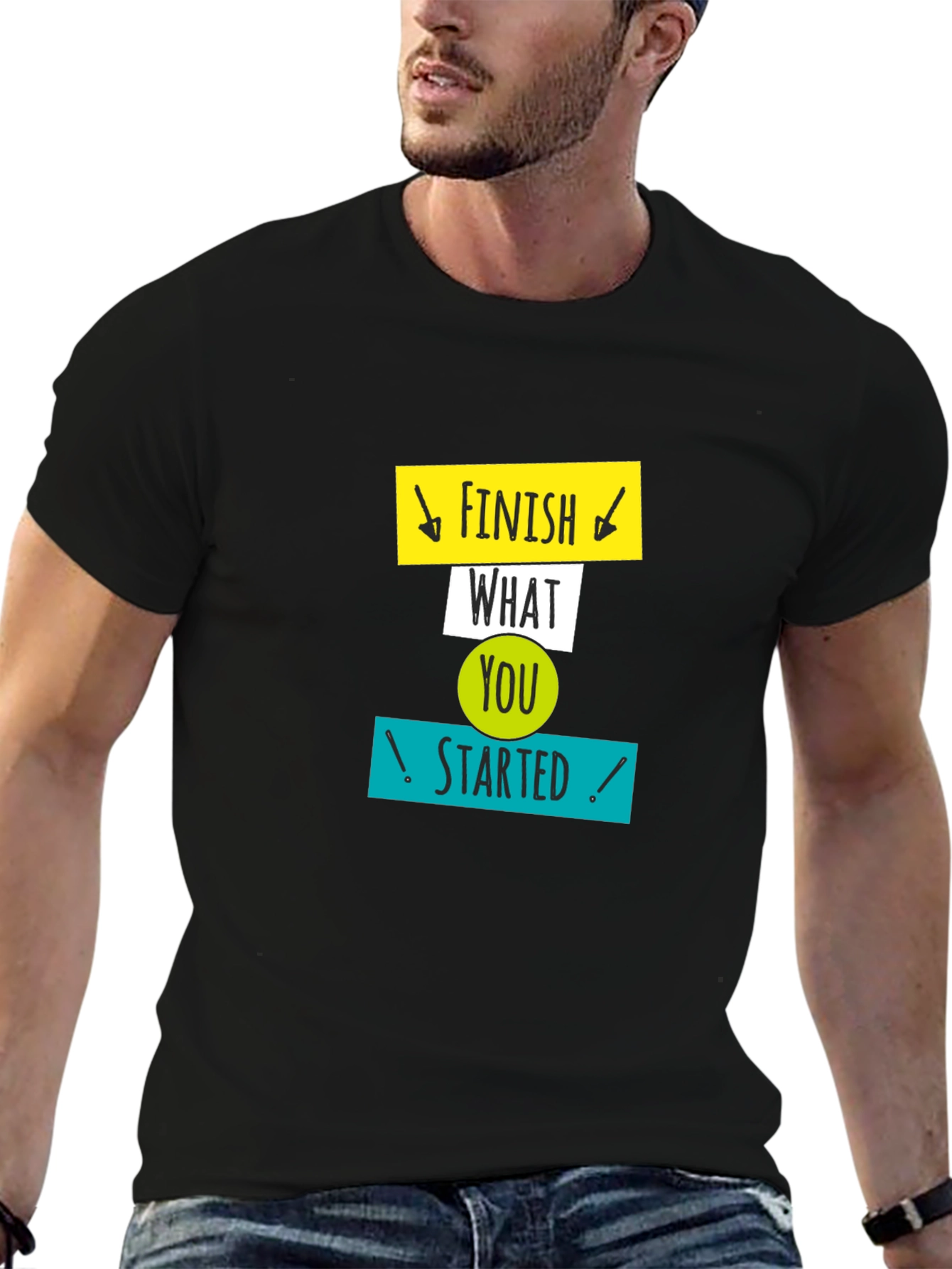 Motivational Graphic Tee: Finish What You Started