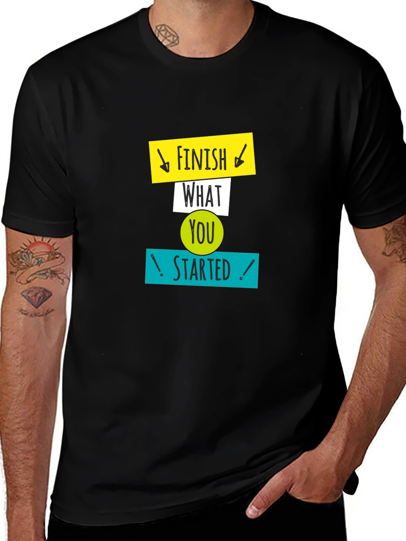 Motivational Graphic Tee: Finish What You Started