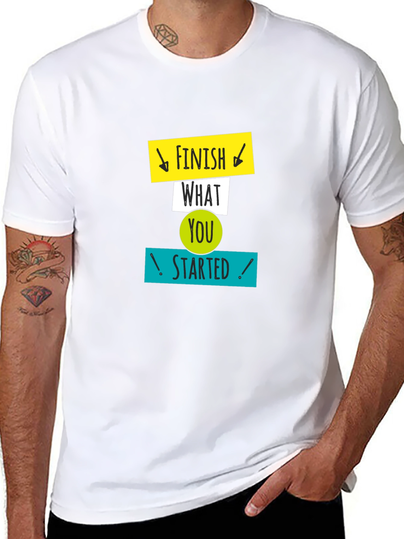 Motivational Graphic Tee: Finish What You Started