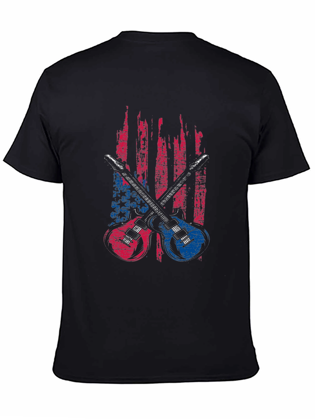 American Flag Guitar Graphic Tee
