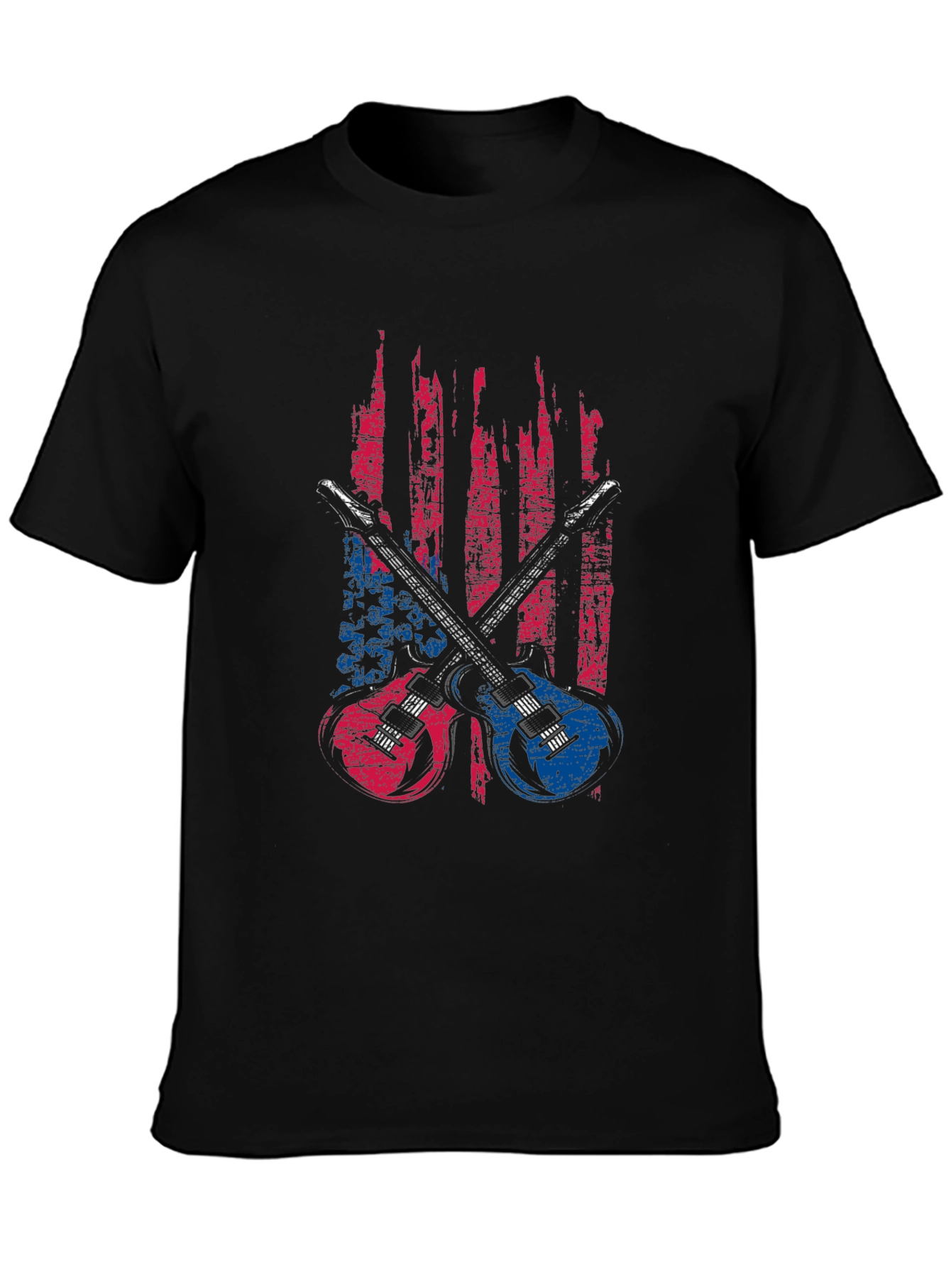 American Flag Guitar Graphic Tee