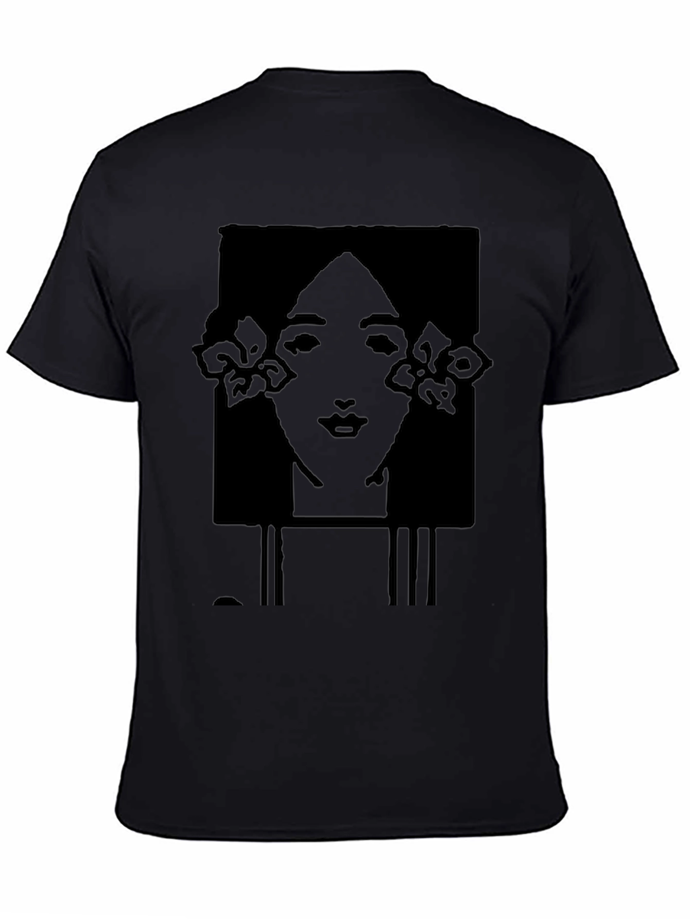 Art Nouveau Woman Black Graphic Tee