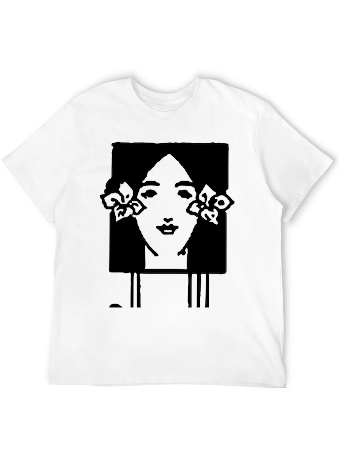 Art Nouveau Woman Black Graphic Tee