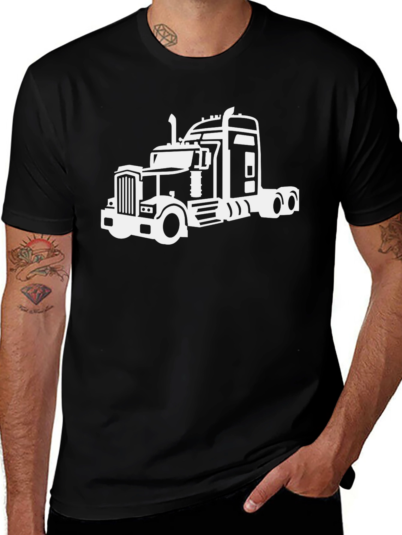 Truck Graphic T-Shirt - Black